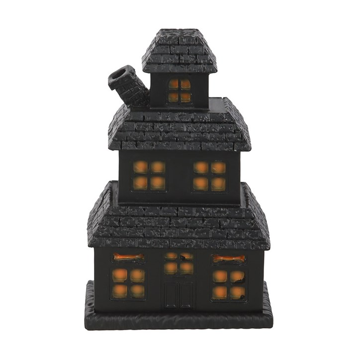 Black Haunted House Incense Cone Holder, image 2 of 5