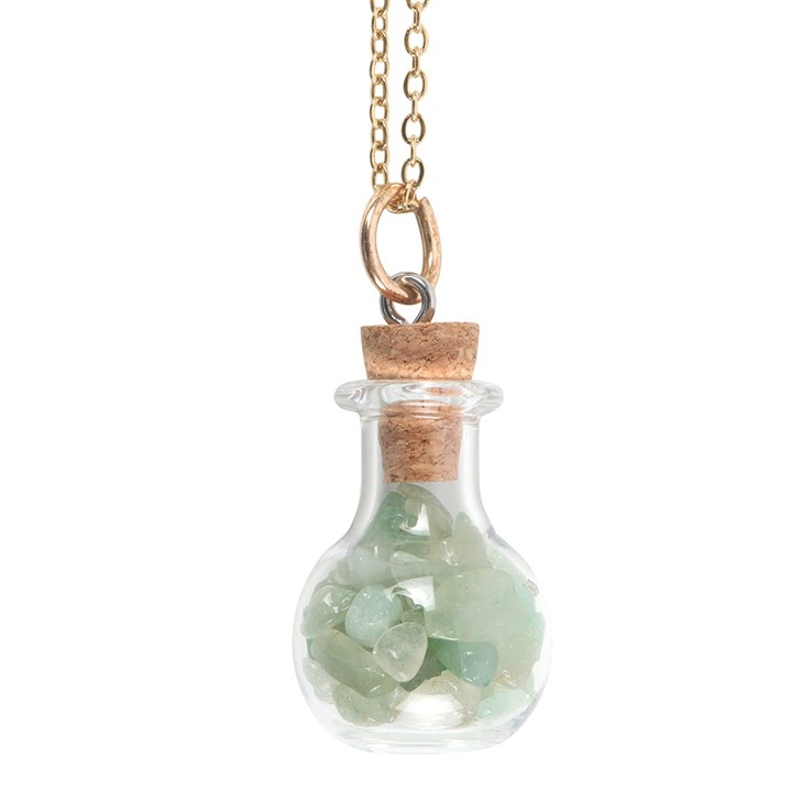 Green Witch Aventurine Potion Bottle Necklace, image 4 of 7