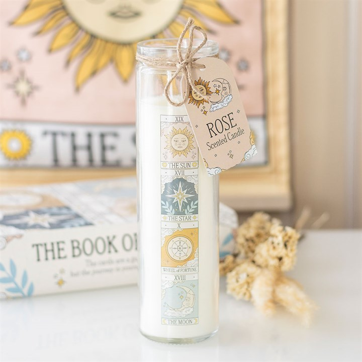 Vintage Tarot Rose Tube Candle, image 1 of 4