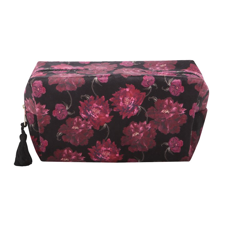 Dark Romance Floral Print Makeup Bag, image 3 of 4