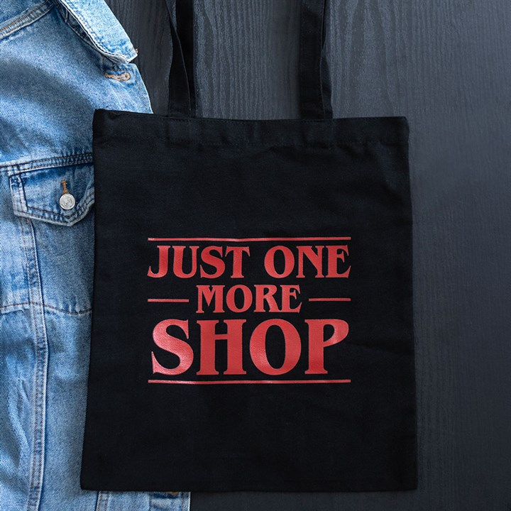 Just One More Shop Polycotton Tote Bag, image 1 of 4