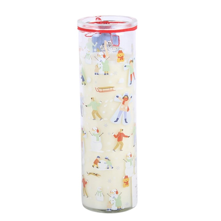 Snow Much Fun Print Frosty Vanilla Tube Candle, image 4 of 6