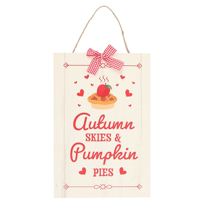 Autumn Skies & Pumpkin Pies Hanging Sign, image 2 of 4