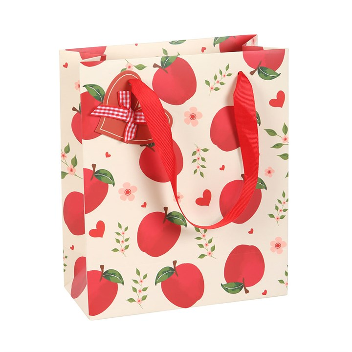 23cm Medium Apple Print Gift Bag, image 2 of 5