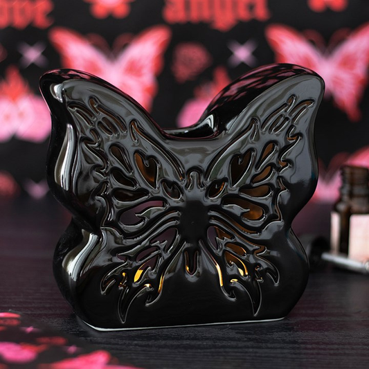 Black Cut-Out Butterfly Oil Burner, image 1 of 5
