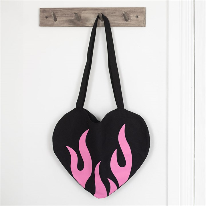 Burning Heart Satin Tote Bag, image 1 of 5