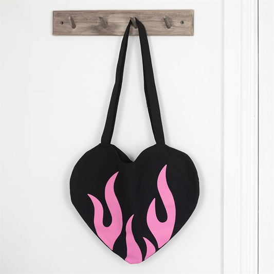 Burning Heart Satin Tote Bag, image 1 of 5