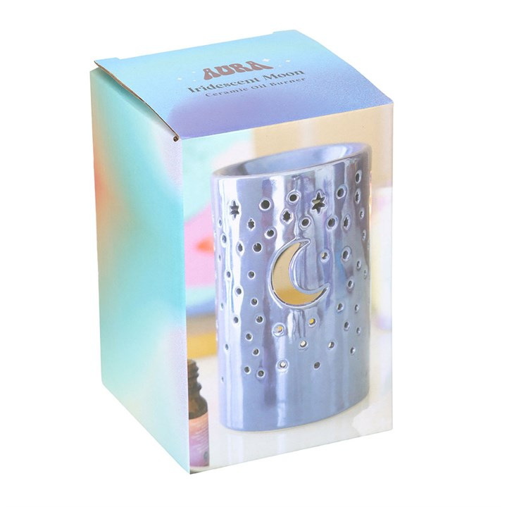 Iridescent Purple Moon Pillar Oil Burner, image 6 of 7