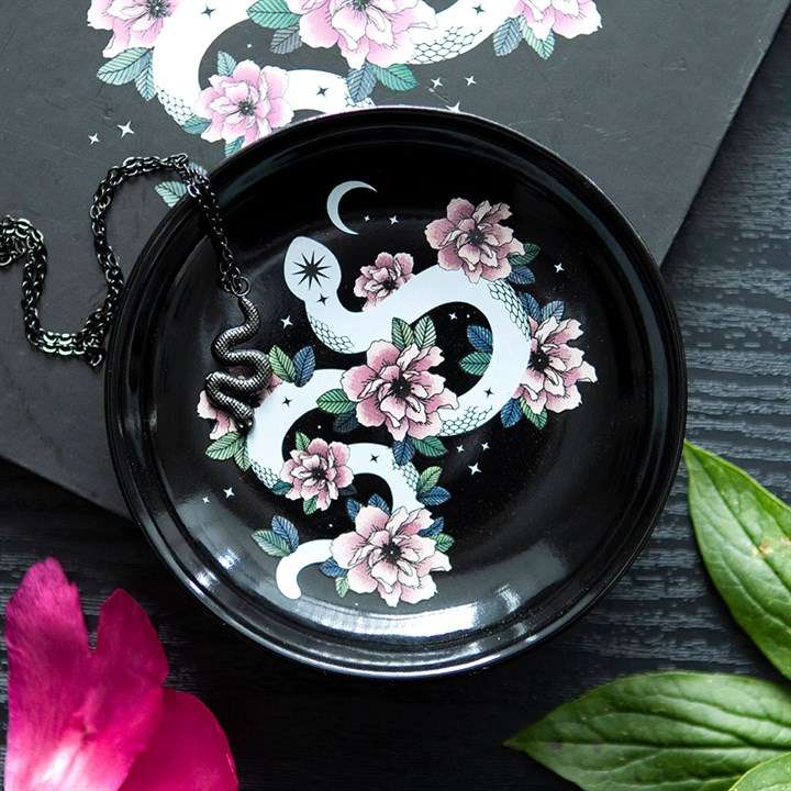 Floral Snake Trinket Dish, image 1 of 5