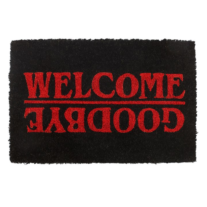 Black Welcome Goodbye Doormat, image 2 of 4