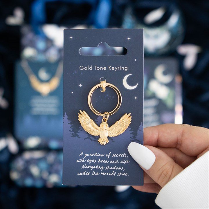 Night Owl Metal Keyring, image 1 of 3