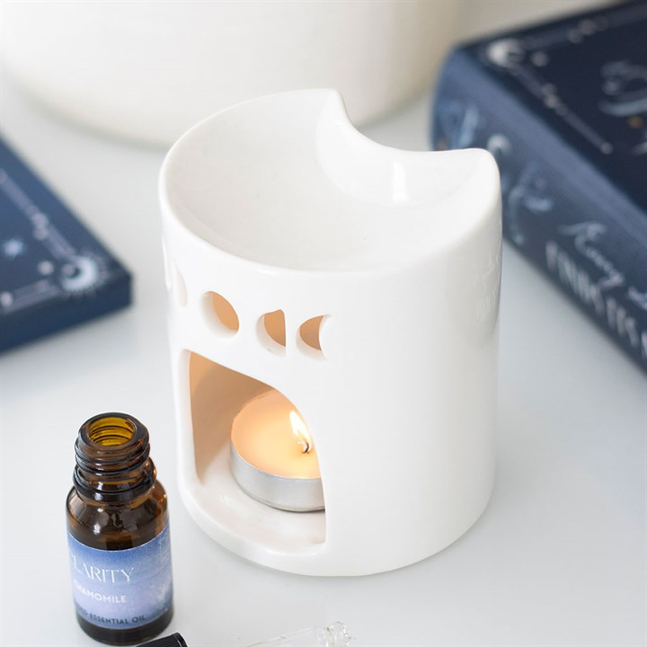 White Crescent Moon Oil Burner, image 2 of 6