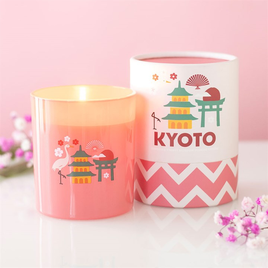 Kyoto Bamboo & Cherry Blossom Scented Candle, image 1 of 6