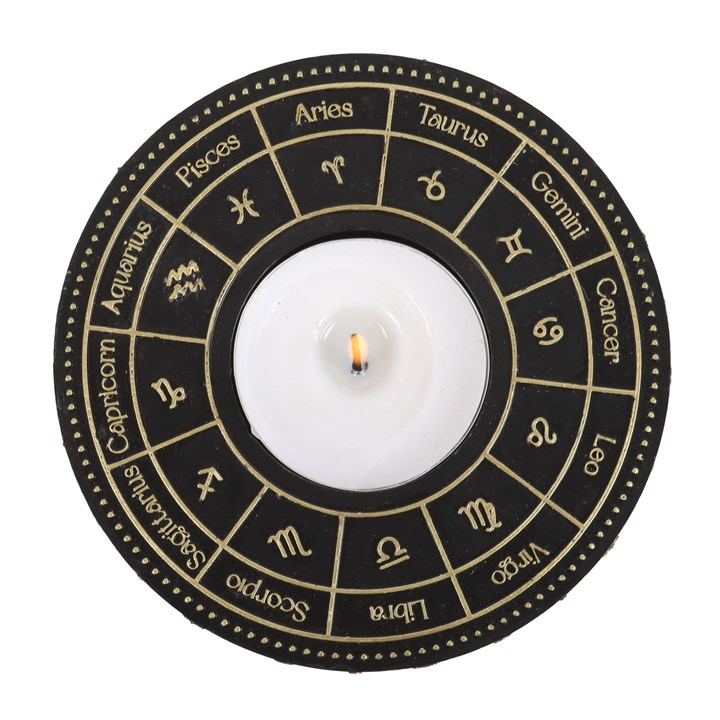 Astrology Wheel Tealight Candle Holder, image 3 of 4