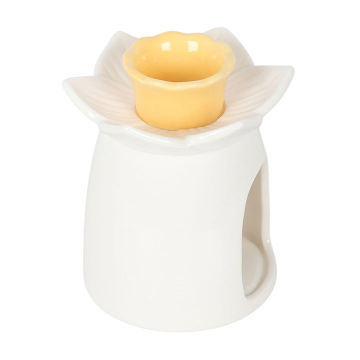 White Daffodil Oil Burner and Wax Warmer, image 4 of 7
