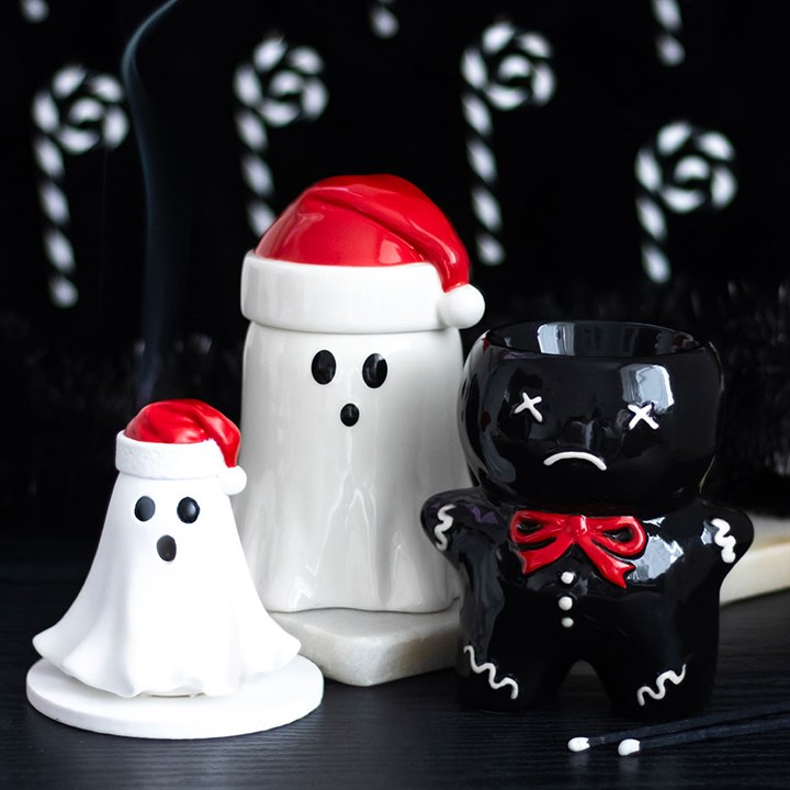 Ghost with Santa Hat Oil Burner and Wax Warmer, image 6 of 6
