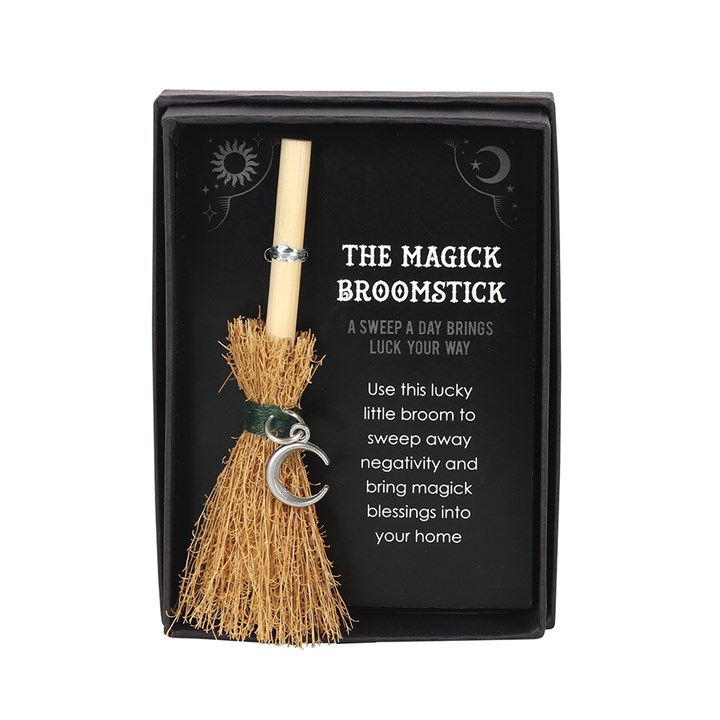 Crescent Moon Mini Magick Broomstick, image 1 of 3