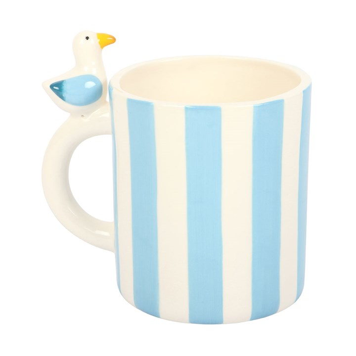 Striped Mug with Seagull, image 5 of 6