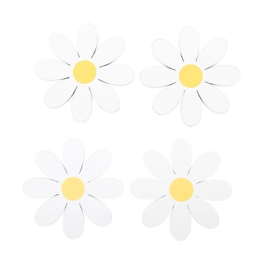 Set of 4 Daisy Shaped Coasters, image 1 of 5