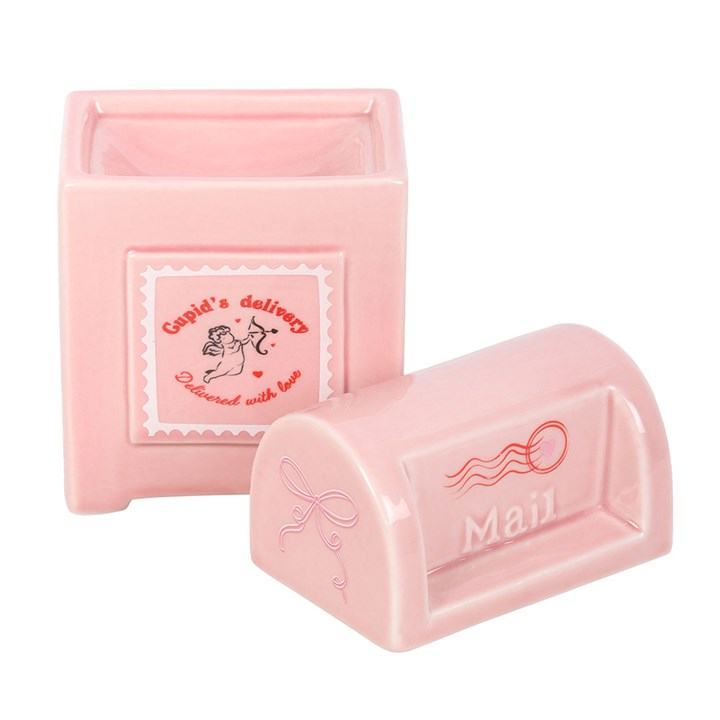 Cupid's Delivery Valentine Postbox Oil Burner, image 5 of 7