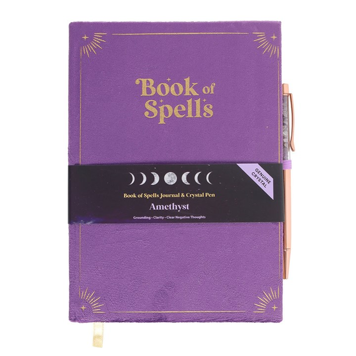 Book of Spells Journal with Amethyst Crystal Pen, image 2 of 6