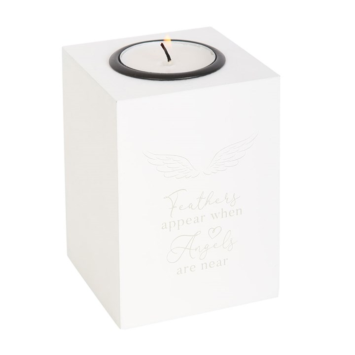 Feathers Appear Angel Wing Tealight Holder, image 2 of 3