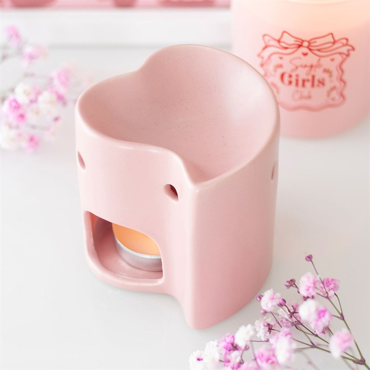 Pink Heart Oil Burner, image 1 of 4