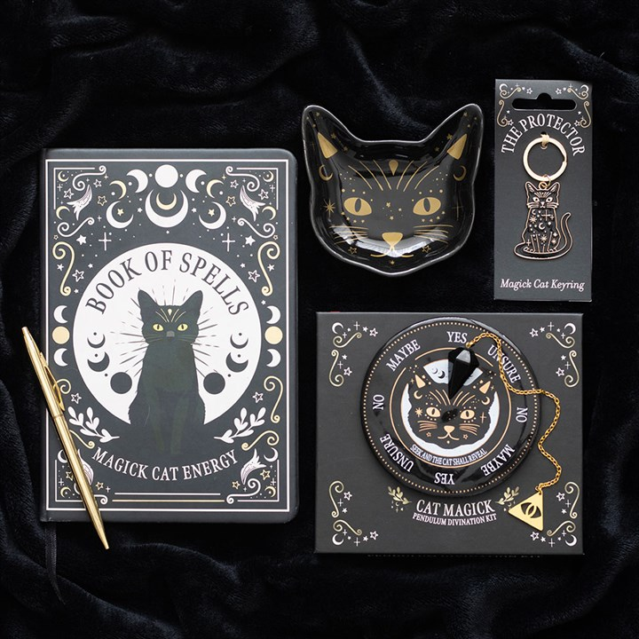 Magick Black Cat Face Trinket Dish, image 6 of 6