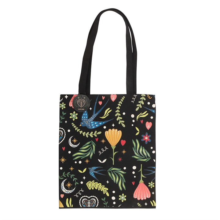 Midnight Bloom Polycotton Tote Bag, image 3 of 5