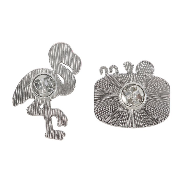 Dead Cool Skeleton and Flamingo Enamel Pin Badges, image 5 of 6