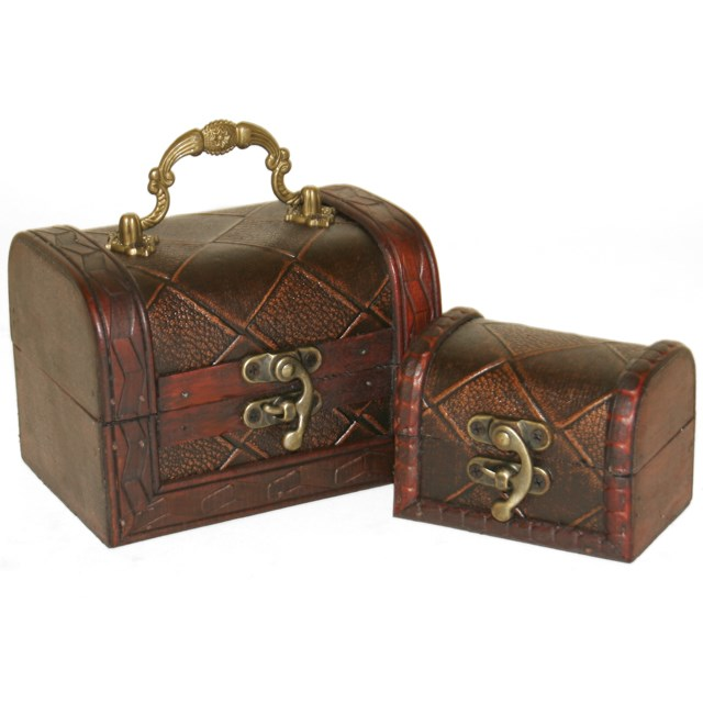 Set of 2 Diamond Chests, image 1 of 2