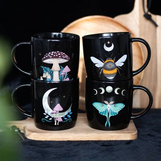Set of 4 Dark Forest Mugs, image 1 of 5