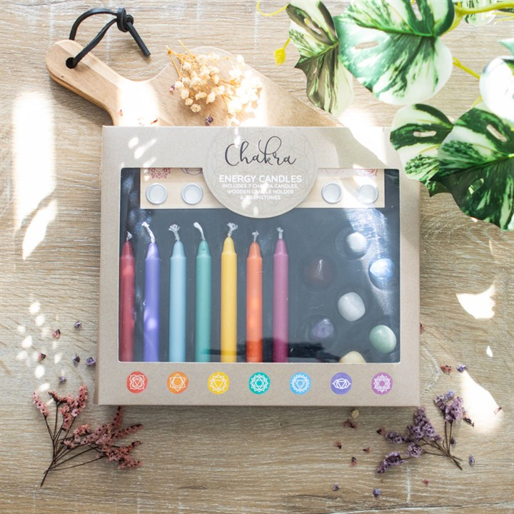 Chakra Energy Candle and Crystal Gift Set, image 5 of 6
