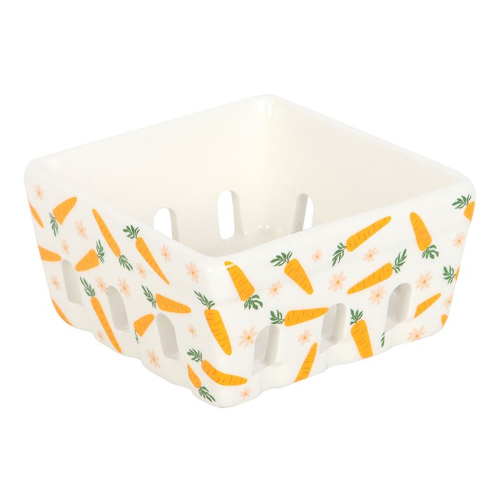Carrot Patch Ceramic Berry Basket, image 2 of 4
