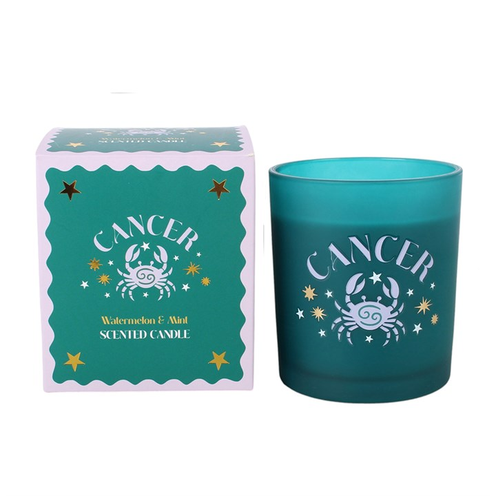 Zodiac Zest Cancer Watermelon & Mint Candle, image 3 of 5