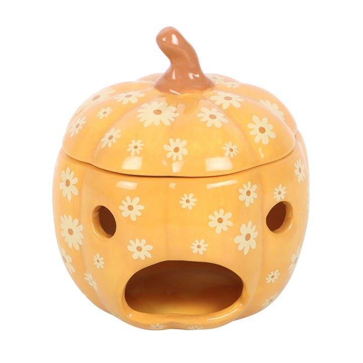 Groovy Floral Pumpkin Oil Burner, image 4 of 5