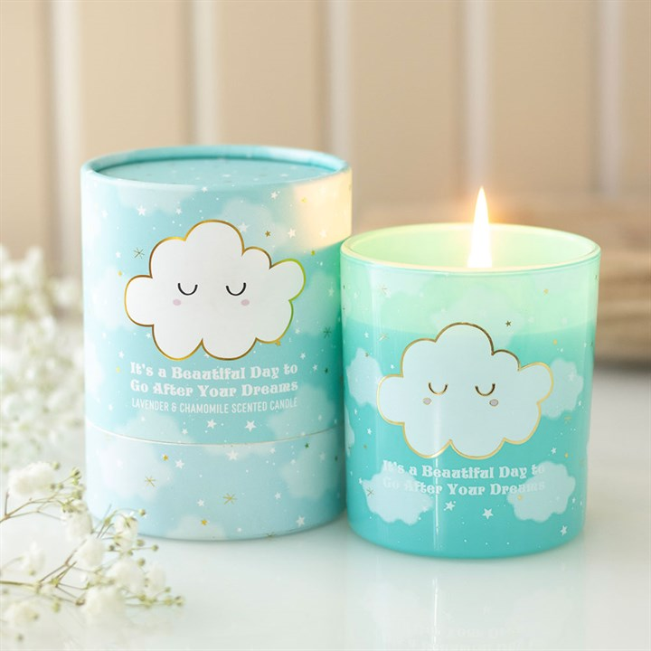 Cloud Print Lavender & Chamomile Candle, image 1 of 6