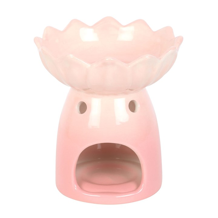 Pink Water Lily Oil Burner and Wax Warmer, image 2 of 5