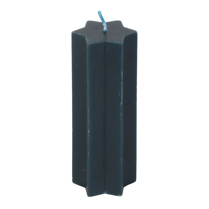 Navy Starry Night Star Shaped Taper Candle, image 2 of 5