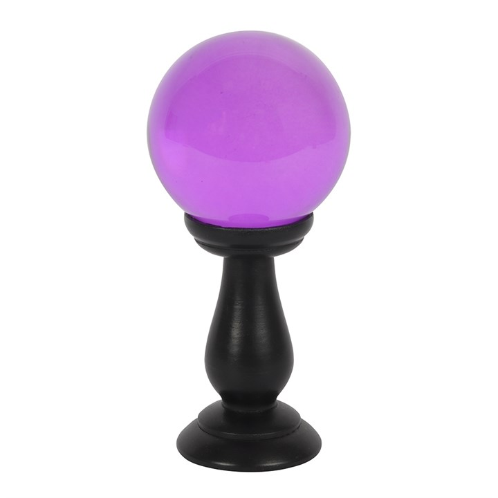 Small Purple Crystal Ball on Stand, image 1 of 2