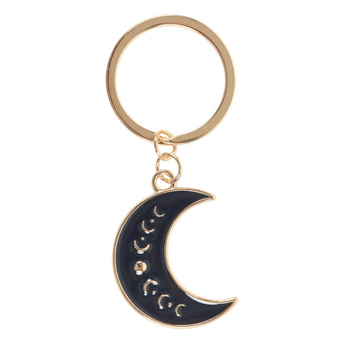 Blue Moon Phase Crescent Moon Keyring, image 3 of 4