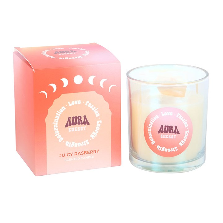 Aura Energy Juicy Raspberry Iridescent Candle, image 3 of 6