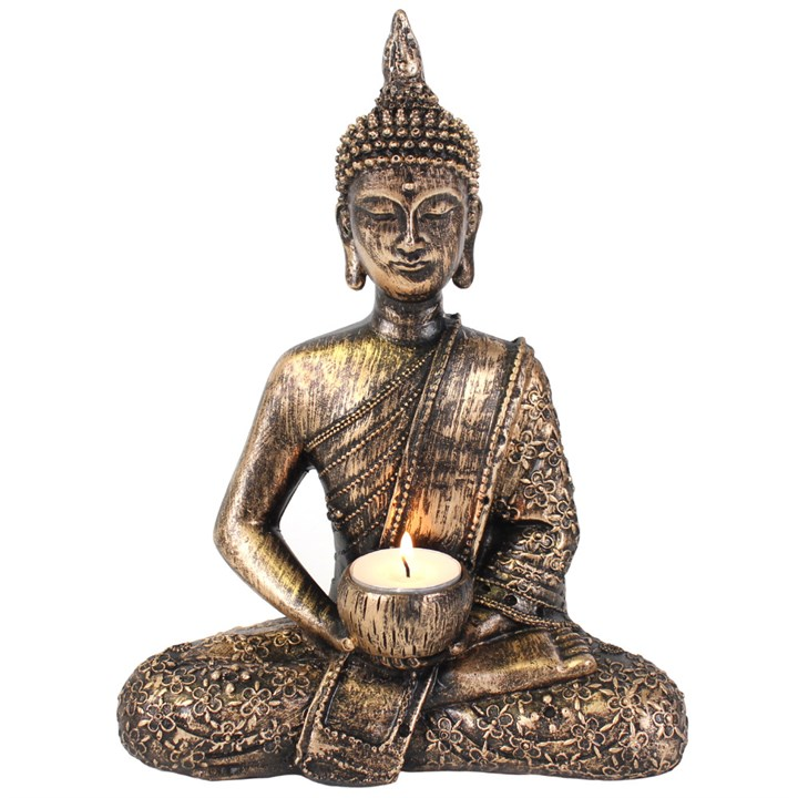 Sitting Thai Buddha Tealight Holder, image 1 of 3