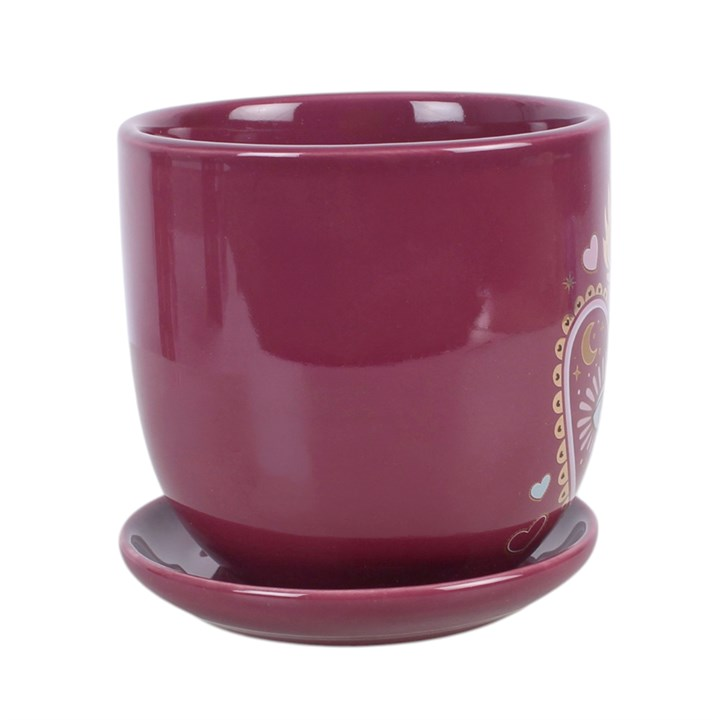 Sacred Sight Heart Plant Pot with Saucer, image 5 of 7