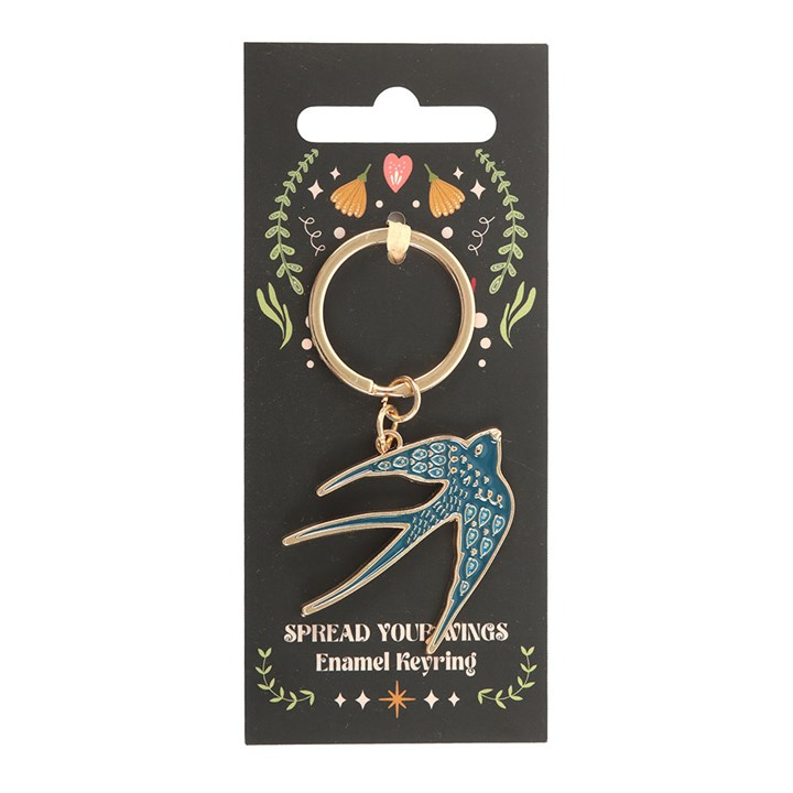 Blue Spread Your Wings Swallow Keyring, image 2 of 5