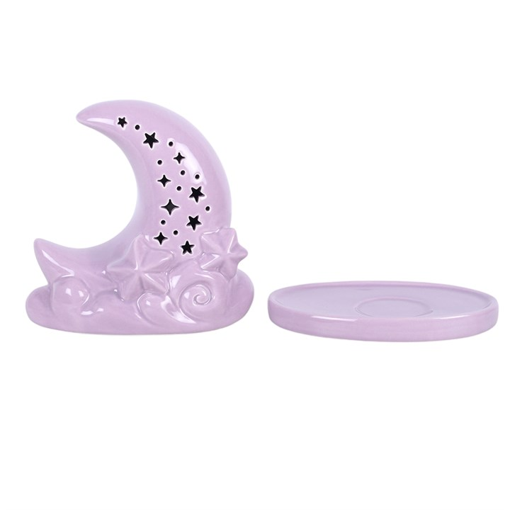 Purple Pastel Skies Moon Incense Cone Holder, image 6 of 6