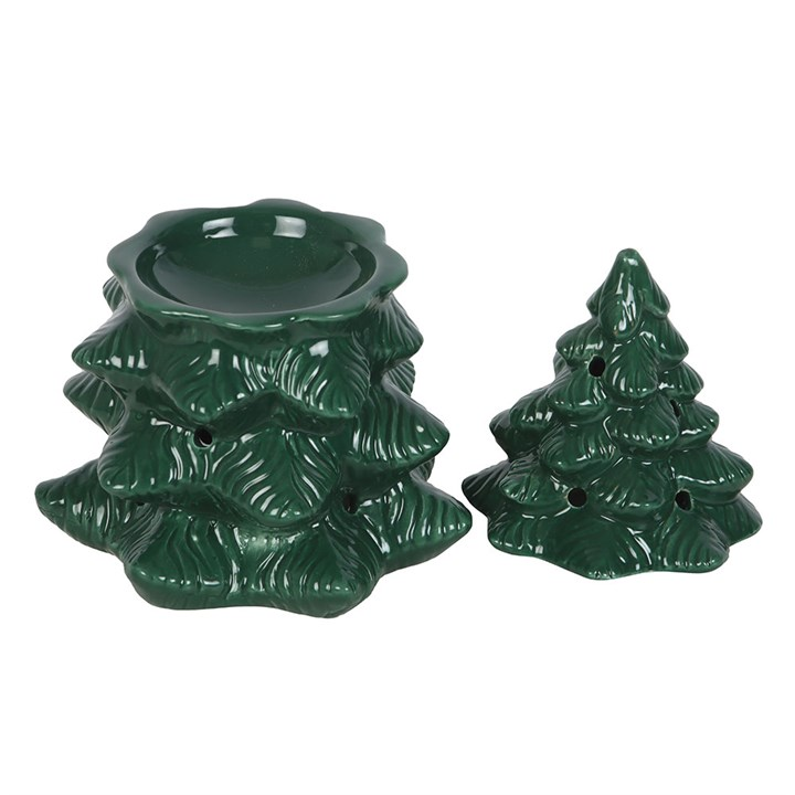 Green Fir Tree Oil Burner and Wax Warmer, image 3 of 6