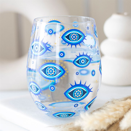 All Seeing Eye Print Stemless Glass, image 1 of 5