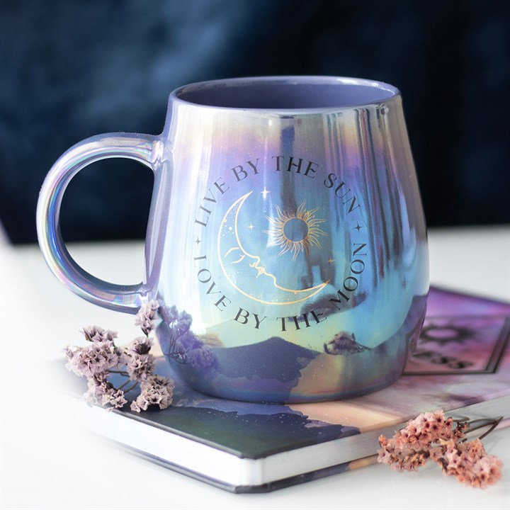 Live by the Sun Love by the Moon Iridescent Mug, image 1 of 6