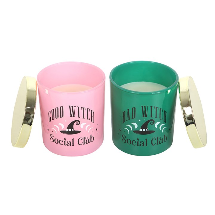 Set of 2 Good Witch and Bad Witch Scented Glass Candles, image 3 of 3